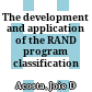 The development and application of the RAND program classification tool