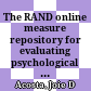 The RAND online measure repository for evaluating psychological health and traumatic brain injury programs