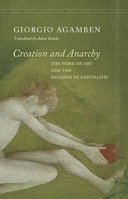 Creation and anarchy : : the work of art and the religion of capitalism /