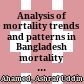 Analysis of mortality trends and patterns in Bangladesh : mortality and health issues ; report of a study undertaken in Bangladesh under the project on Analysis of Trand and Patterns of Mortality in the ESCAO region