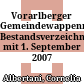 Vorarlberger Gemeindewappenregistratur : Bestandsverzeichnis mit 1. September 2007
