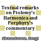 Textual remarks on Ptolemy's Harmonica and Porphyry's commentary