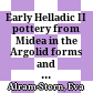 Early Helladic II pottery from Midea in the Argolid : forms and fabrics pointing to special use and import