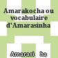 Amarakocha : ou vocabulaire d'Amarasinha
