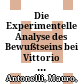 Die Experimentelle Analyse des Bewußtseins bei Vittorio Benussi /