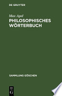 Philosophisches worterbuch /