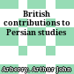 British contributions to Persian studies