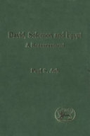 David, Solomon and Egypt : a reassessment /