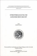 Streitbeilegung im japanischen Recht