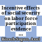 Incentive effects of social security on labor force participation : evidence in Germany and across Europe