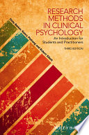 Research methods in clinical psychology : : an introduction for students and practitioners /
