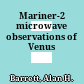 Mariner-2 microwave observations of Venus