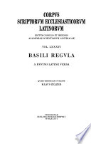 Basili Regvla : a Rvfino Latine versa