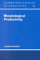 Morphological productivity