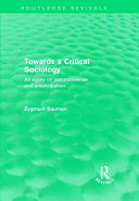 Towards a critical sociology : an essay on commonsense and emancipation /