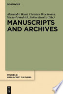 Manuscripts and Archives : : Comparative Views on Record-Keeping.