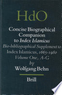 Concise Biographical Companion to Index Islamicus.