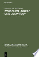 Zwischen "Doxa" und "Stayros" : : Eine exegetische Untersuchung der Texte des sogenannten Reiseberichts im Lukasevangelium /