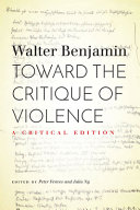 Toward the critique of violence : : a critical edition /