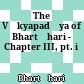 The Vākyapadīya of Bhartṛhari - Chapter III, pt. i