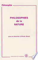 Philosophies de la nature /