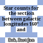 Star counts for the section between galactic longitudes 160° and 173°
