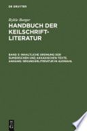 Handbuch der Keilschriftliteratur.