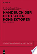 Handbuch der deutschen Konnektoren 2 : : Semantik der deutschen Satzverknüpfer /