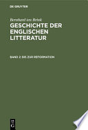 Geschichte der englischen Litteratur.