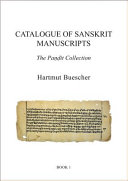 Catalogue of Sanskrit manuscripts : the Paṇḍit collection