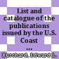 List and catalogue of the publications issued by the U.S. Coast and Geodetic Survey 1816-1902