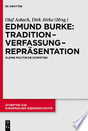 Tradition – Verfassung – Repräsentation : : Kleine politische Schriften /