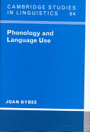 Phonology and language use