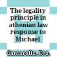 The legality principle in athenian law : response to Michael Gagarin