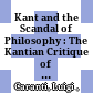 Kant and the Scandal of Philosophy : : The Kantian Critique of Cartesian Scepticism /