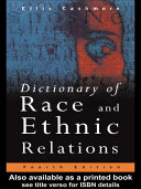 Dictionary of race and ethnic relations