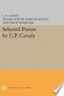 Selected Poems by C.P. Cavafy /