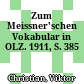 Zum Meissner'schen Vokabular in OLZ. 1911, S. 385