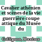 Cavalier athénien et scènes de la vie guerrière : coupe attique du Musée du Louvre