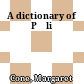 A dictionary of Pāli