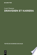Dravidien et Kariera : : L'alliance de mariage dans l'Inde du Sud, et en Australie /