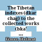 The Tibetan indexes (dkar chag) to the collected works (bka' 'bum) of A kya Gsaṅ 'dzin rdo rje