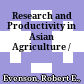 Research and Productivity in Asian Agriculture /