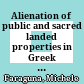 Alienation of public and sacred landed properties in Greek cities : a response to Léopold Migeotte