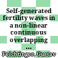 Self-generated fertility waves in a non-linear continuous overlapping generations model