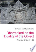 Dharmakīrti on the duality of the object : Pramāṇavārttika III 1-63