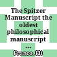 The Spitzer Manuscript : the oldest philosophical manuscript in Sanskrit
