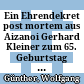 Ein Ehrendekret post mortem aus Aizanoi : Gerhard Kleiner zum 65. Geburtstag am 7. Februar 1973 gewidmet