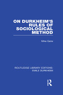 On Durkheim's rules of sociological method