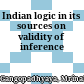 Indian logic in its sources on validity of inference